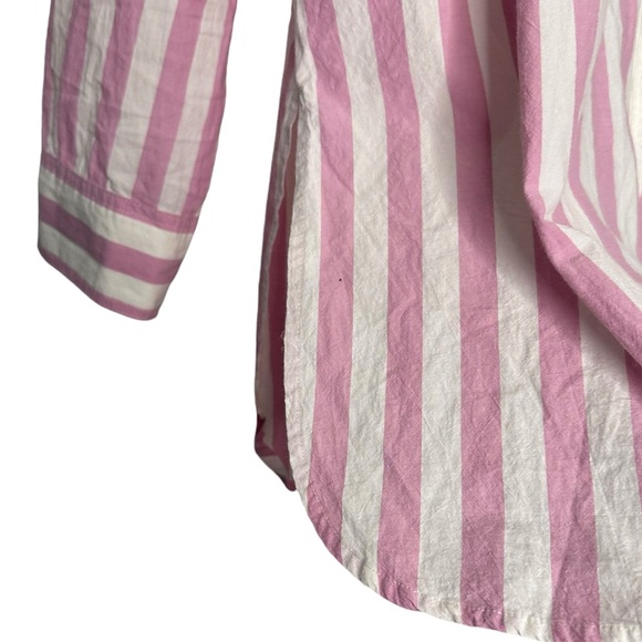 Madewell | Signature Poplin Oversized Shirt Shaded Pink Size Medium - Picture 4 of 7